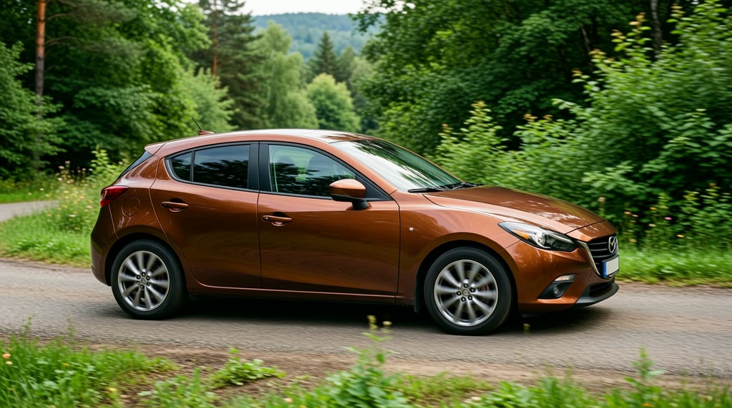 Mazda 2 в движении после заказа