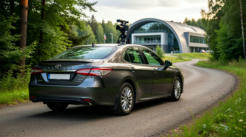 Toyota Camry в движении после заказа